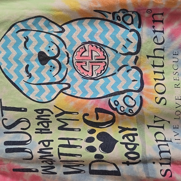 Simply Southern Blue Cotton Shirt - Picture 4 of 6